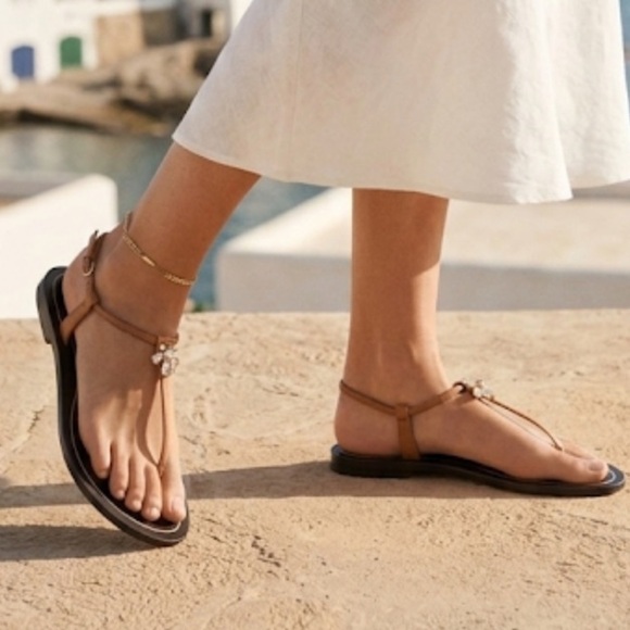 Massimo Dutti Shoes - Massimo Dutti Brown Leather Sandals